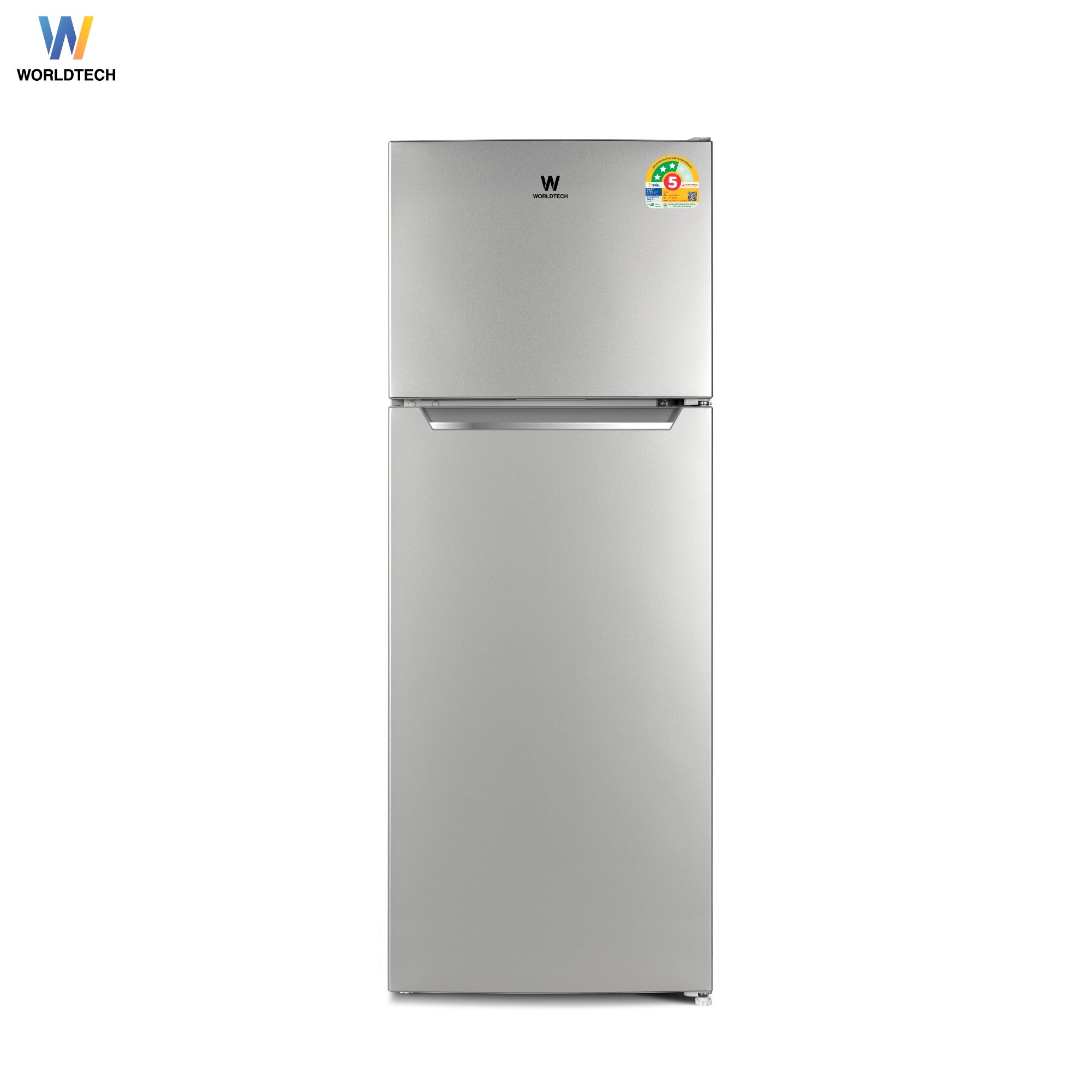 ตู้เย็น 2 ประตู WORLDTECH รุ่น WT-RF138 ขนาด 4.9 คิว ความจุ 138 ลิตร สีเทา_1